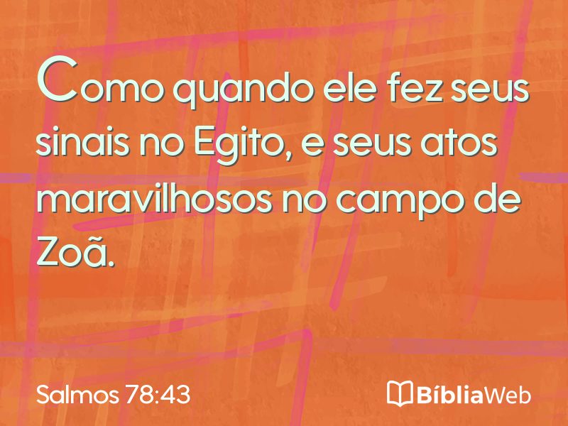 Salmos 78:43 em imagem para compartilhar