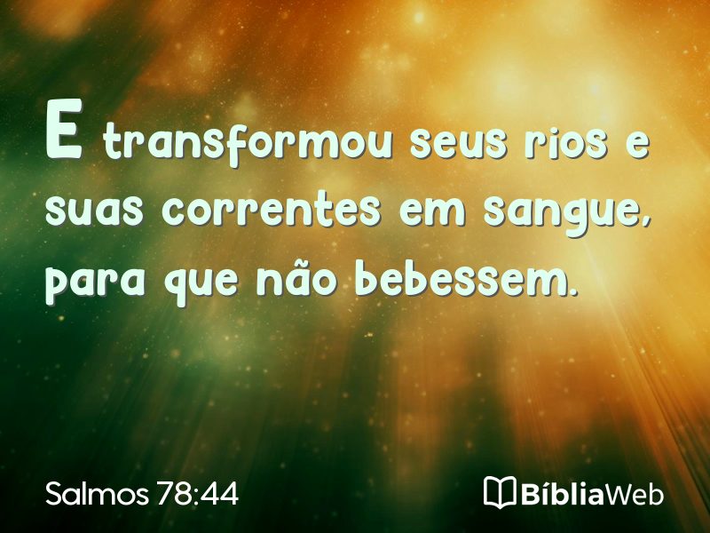 Salmos 78:44 em imagem para compartilhar