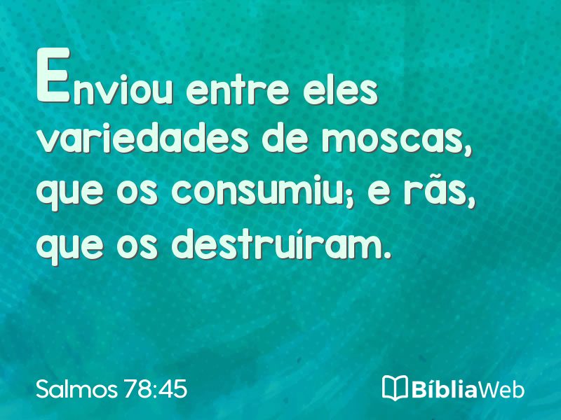Salmos 78:45 em imagem para compartilhar