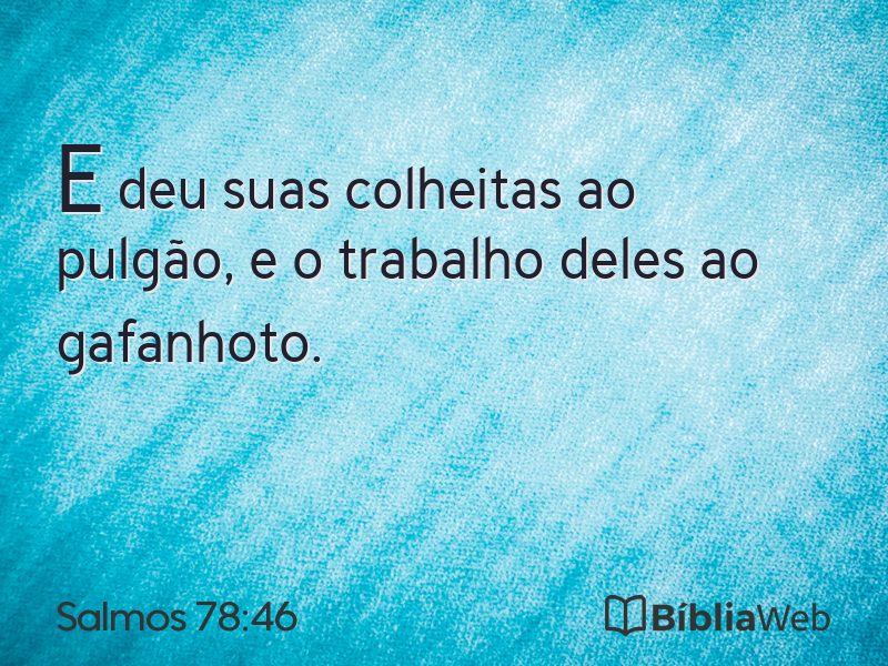 Salmos 78:46 em imagem para compartilhar