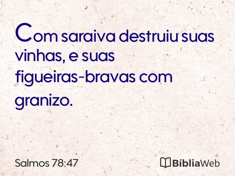 Salmos 78:47 em imagem para compartilhar