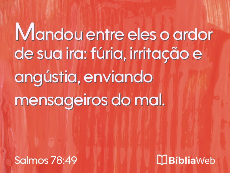 Salmos 78:49 em imagem para compartilhar