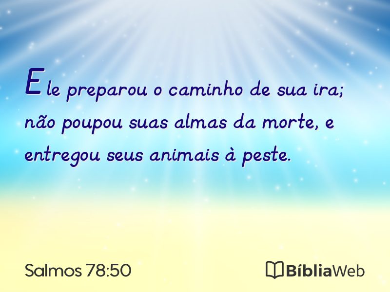 Salmos 78:50 em imagem para compartilhar