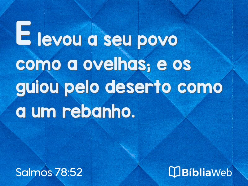 Salmos 78:52 em imagem para compartilhar