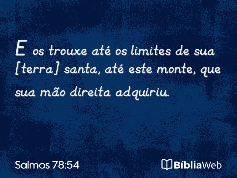 Salmos 78:54 em imagem para compartilhar