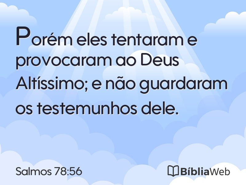 Salmos 78:56 em imagem para compartilhar