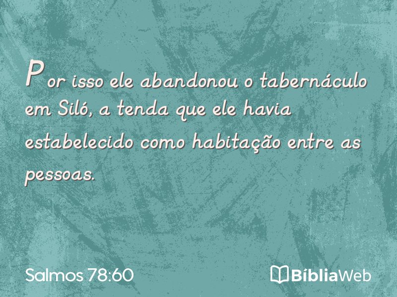 Salmos 78:60 em imagem para compartilhar