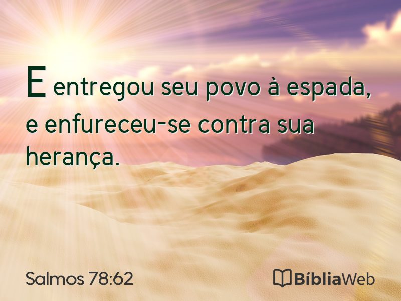 Salmos 78:62 em imagem para compartilhar