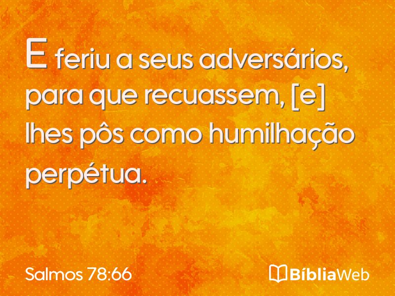 Salmos 78:66 em imagem para compartilhar