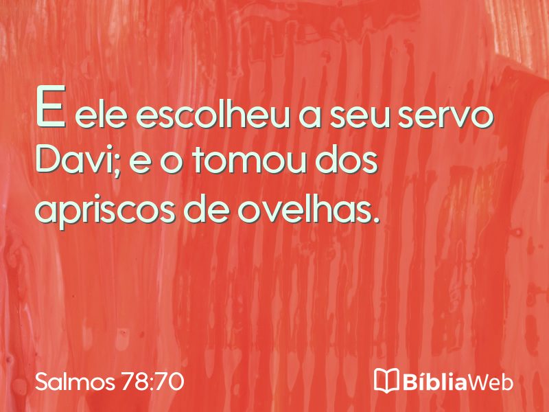 Salmos 78:70 em imagem para compartilhar