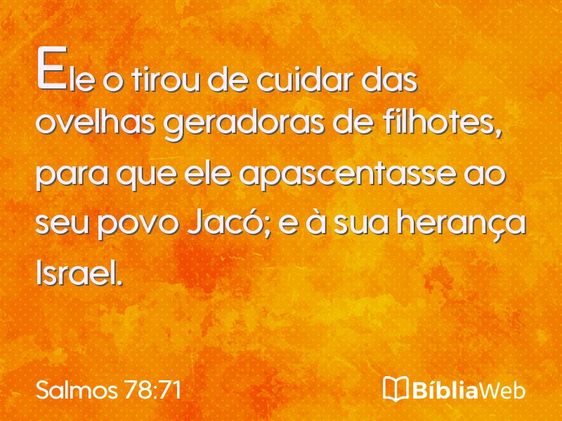 Salmos 78:71 em imagem para compartilhar
