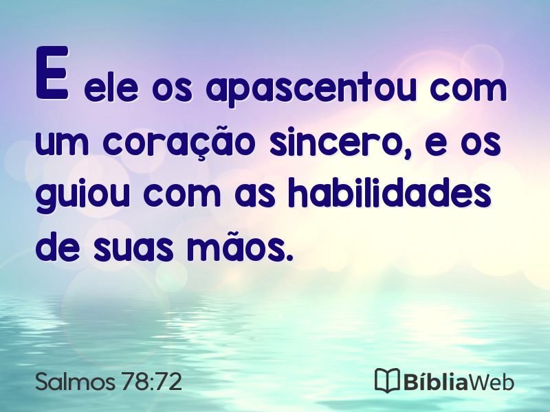 Salmos 78:72 em imagem para compartilhar