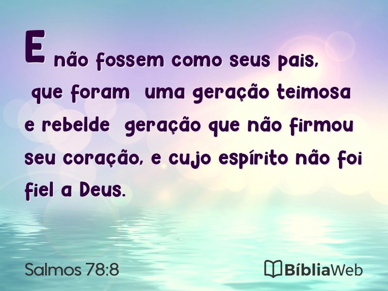 Salmos 78:8 em imagem para compartilhar