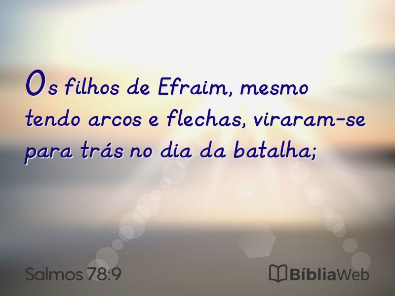 Salmos 78:9 em imagem para compartilhar