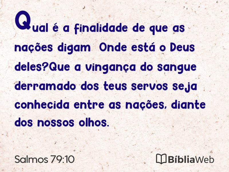 Salmos 79:10 em imagem para compartilhar