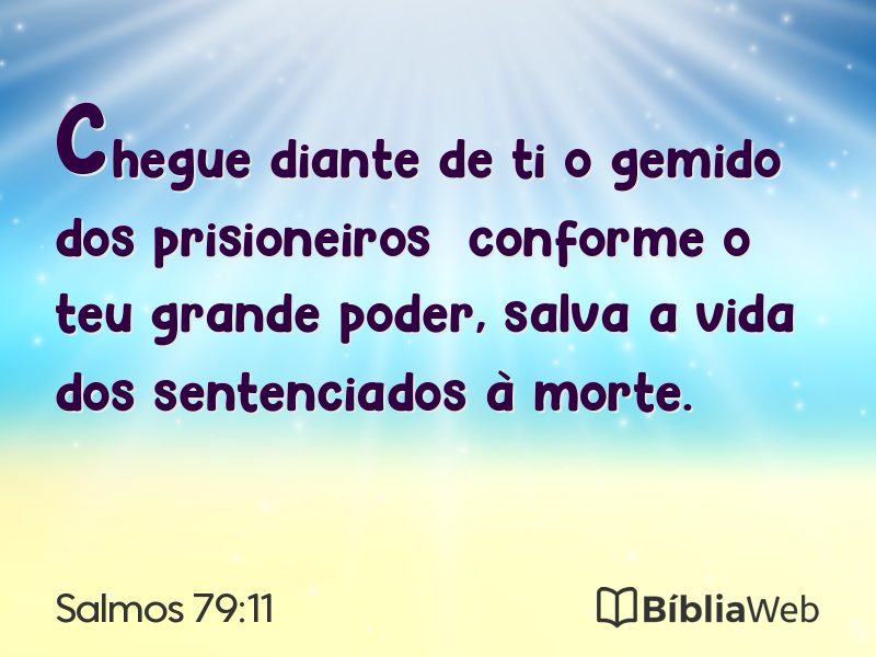 Salmos 79:11 em imagem para compartilhar