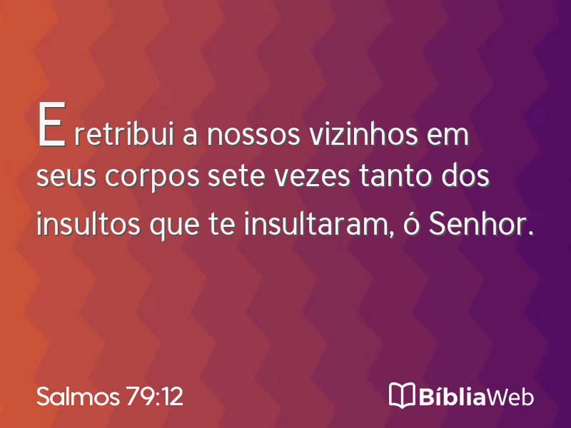 Salmos 79:12 em imagem para compartilhar