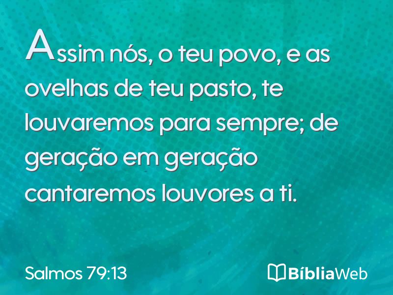 Salmos 79:13 em imagem para compartilhar