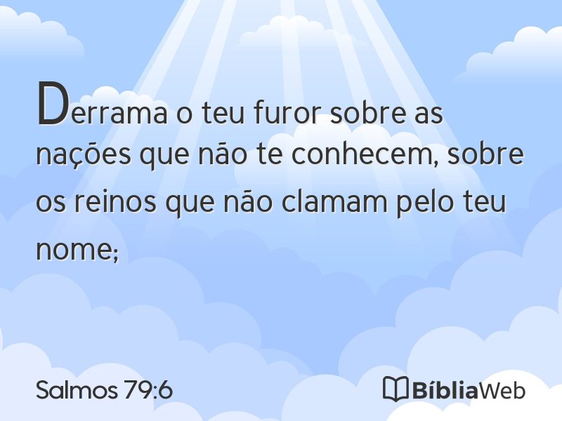 Salmos 79:6 em imagem para compartilhar