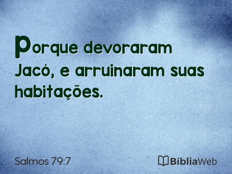 Salmos 79:7 em imagem para compartilhar