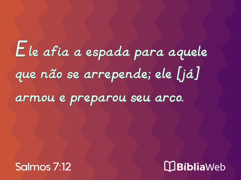 Salmos 7:12 em imagem para compartilhar