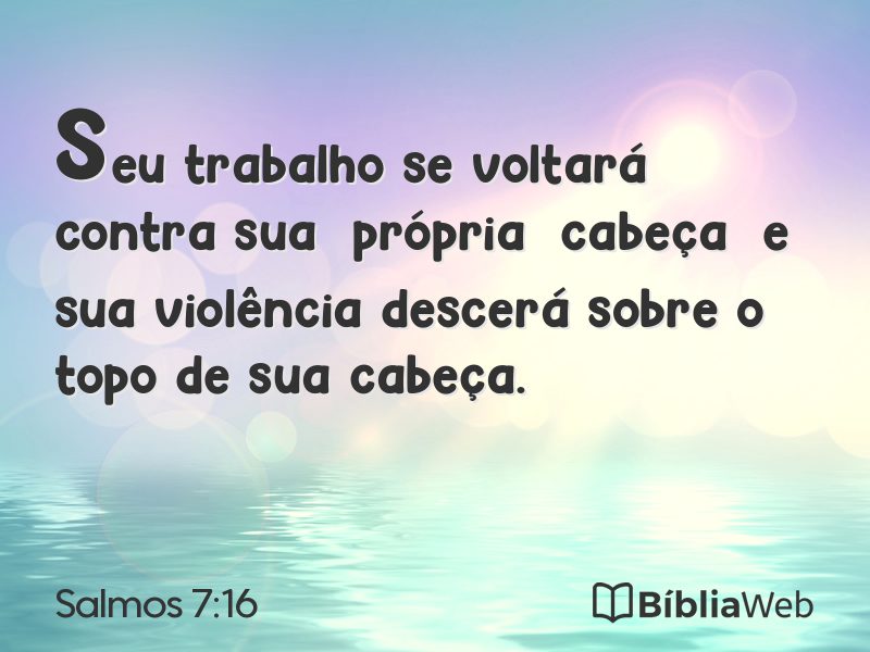 Salmos 7:16 em imagem para compartilhar