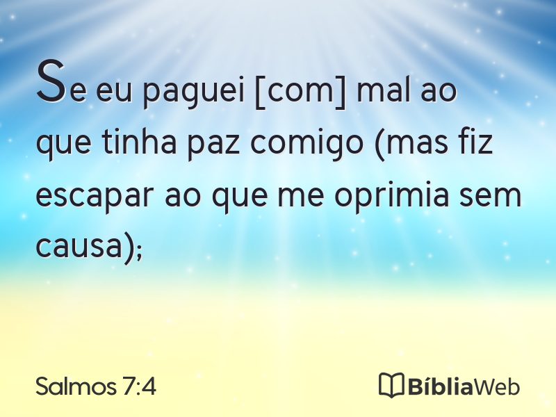 Salmos 7:4 em imagem para compartilhar