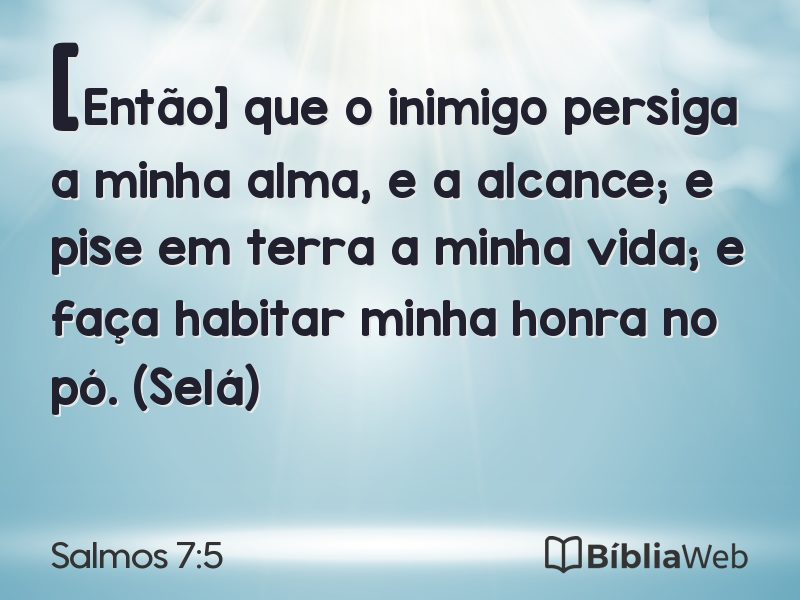 Salmos 7:5 em imagem para compartilhar