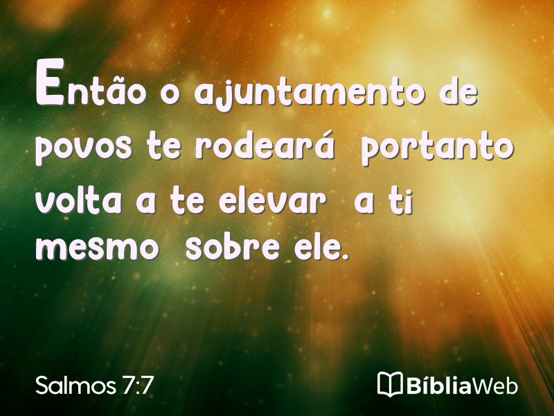 Salmos 7:7 em imagem para compartilhar