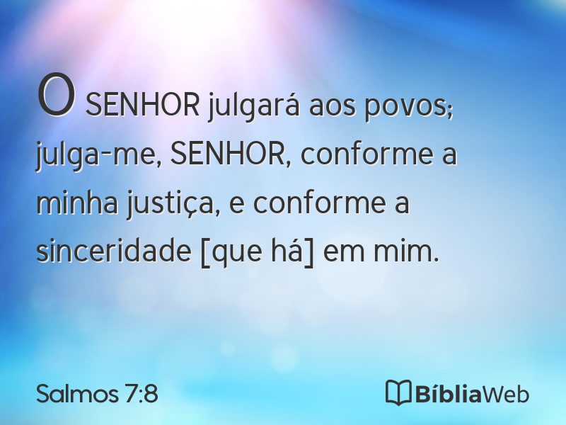 Salmos 7:8 em imagem para compartilhar