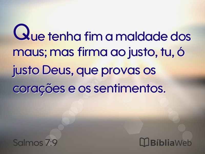 Salmos 7:9 em imagem para compartilhar