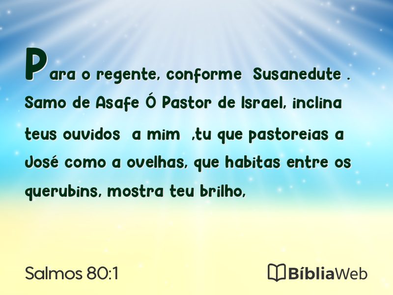 Salmos 80:1 em imagem para compartilhar