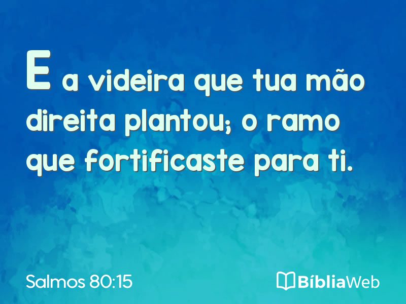 Salmos 80:15 em imagem para compartilhar