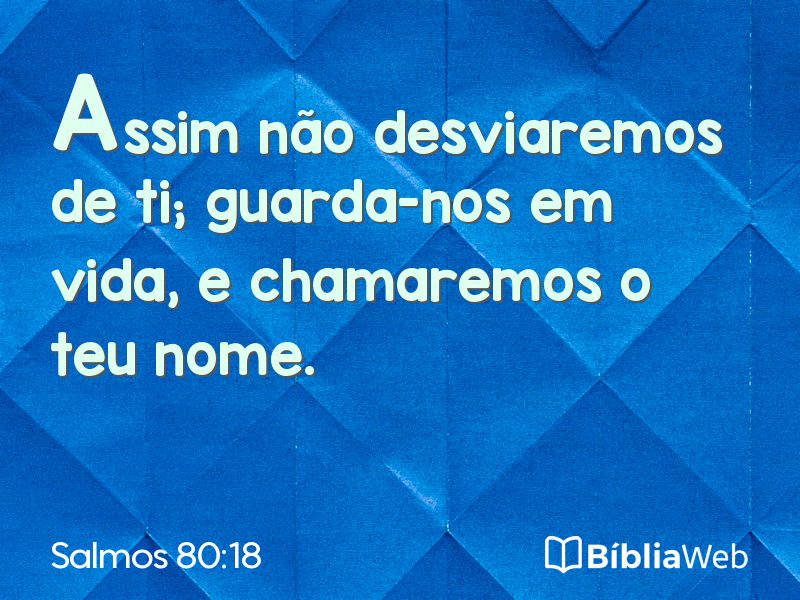Salmos 80:18 em imagem para compartilhar