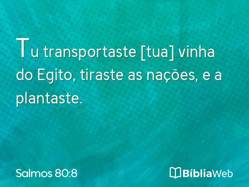 Salmos 80:8 em imagem para compartilhar