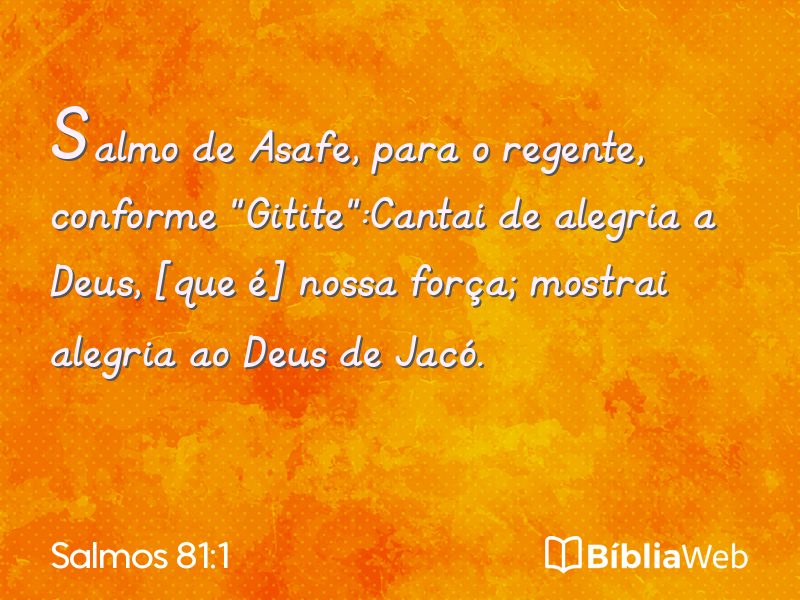 Salmos 81:1 em imagem para compartilhar
