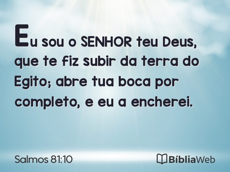 Salmos 81:10 em imagem para compartilhar