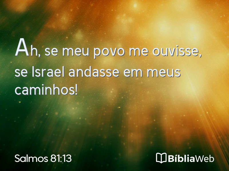 Salmos 81:13 em imagem para compartilhar