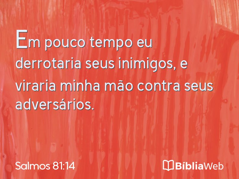 Salmos 81:14 em imagem para compartilhar