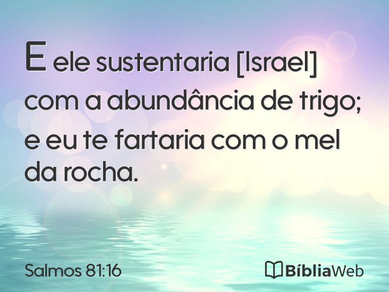 Salmos 81:16 em imagem para compartilhar