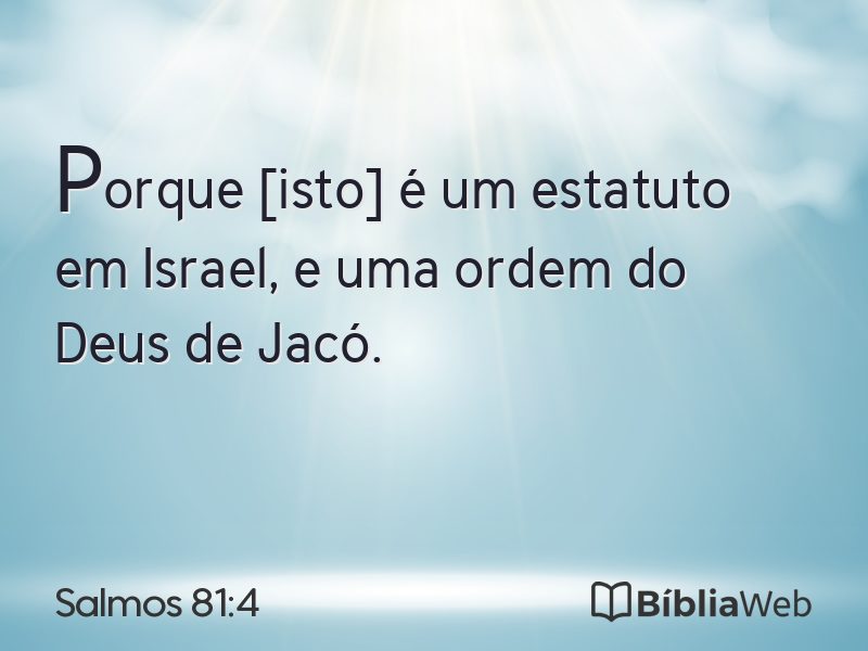 Salmos 81:4 em imagem para compartilhar