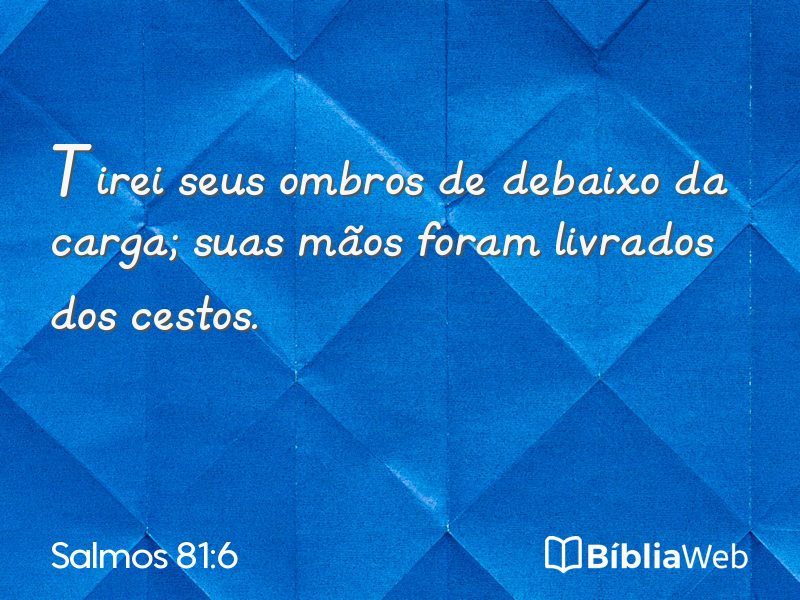 Salmos 81:6 em imagem para compartilhar