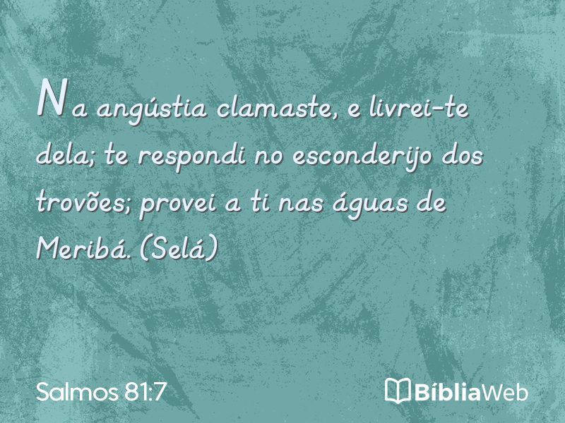 Salmos 81:7 em imagem para compartilhar
