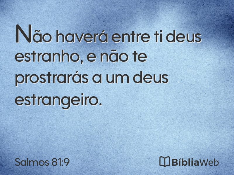 Salmos 81:9 em imagem para compartilhar