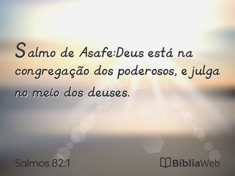 Salmos 82:1 em imagem para compartilhar