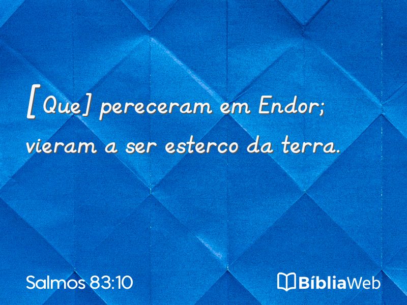 Salmos 83:10 em imagem para compartilhar
