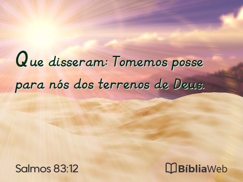 Salmos 83:12 em imagem para compartilhar