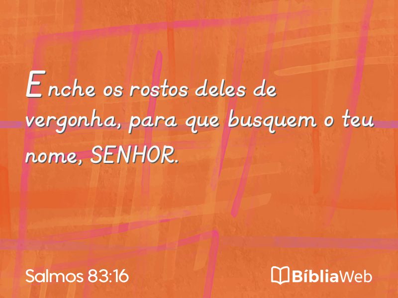 Salmos 83:16 em imagem para compartilhar