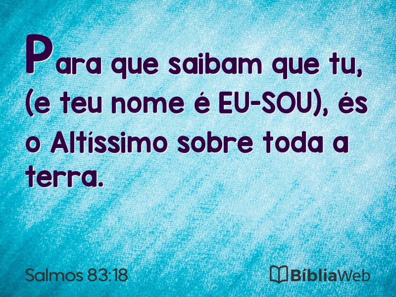 Salmos 83:18 em imagem para compartilhar