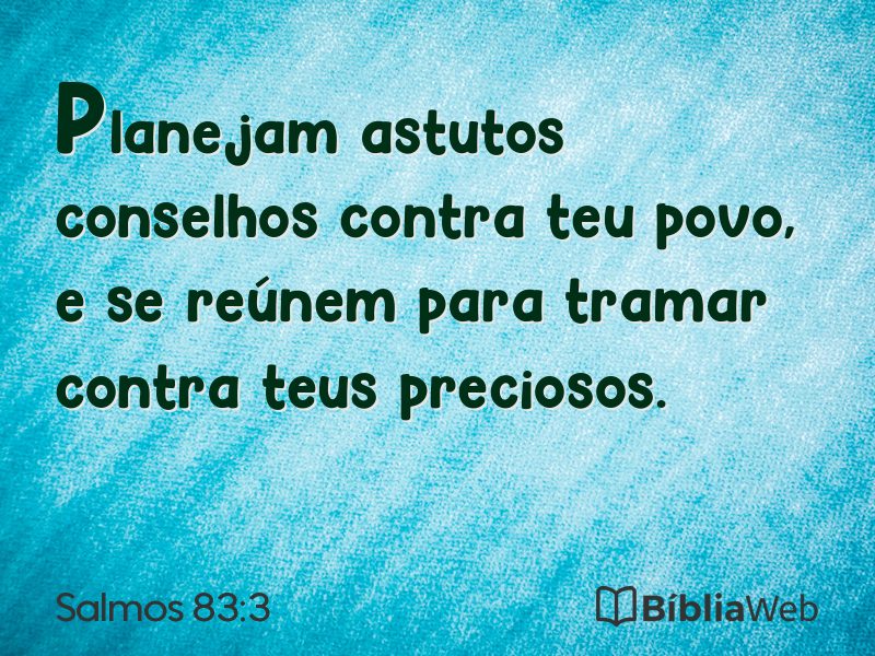 Salmos 83:3 em imagem para compartilhar